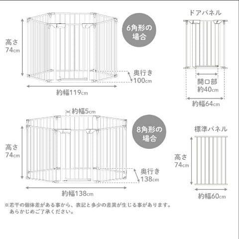 Pecocochi（ペココチ）ペット用サークル8枚セット　ダークグレー