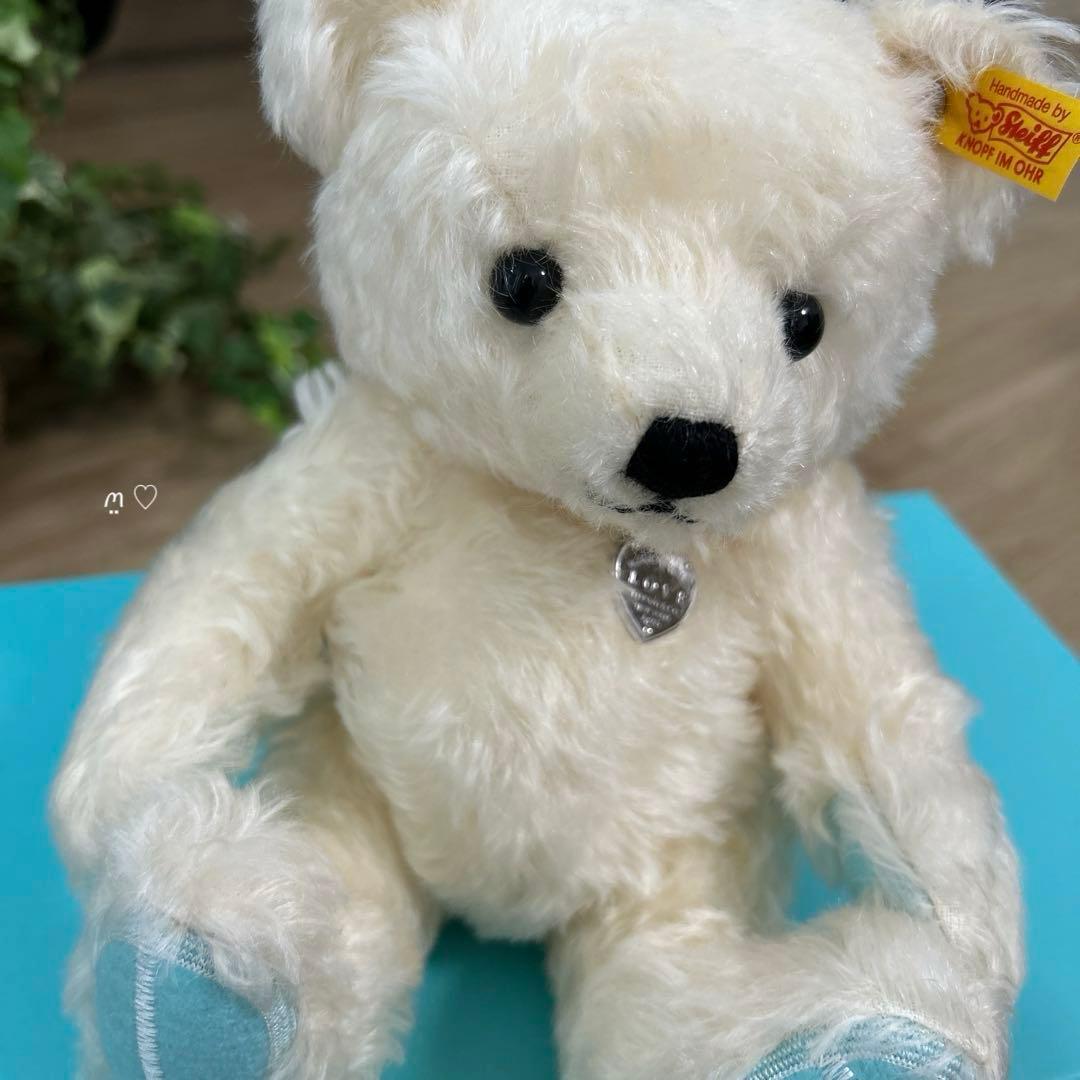 リターントゥティファニーラブテディベア　シュタイフコラボ　ホワイト　ぬいぐるみ