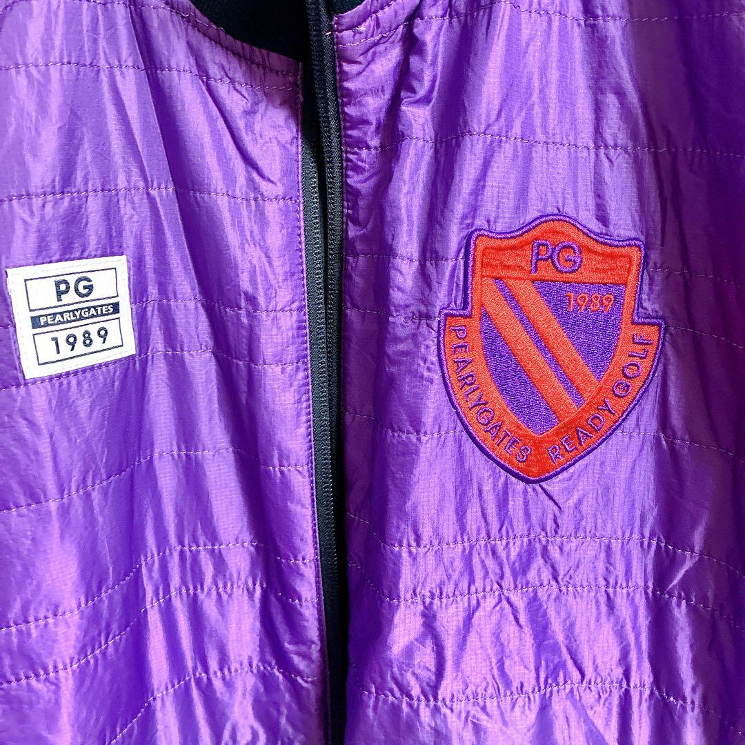 パーリーゲイツ　中綿入り　リバーシブル　ベスト　　エンブレムワッペン　ブルゾン