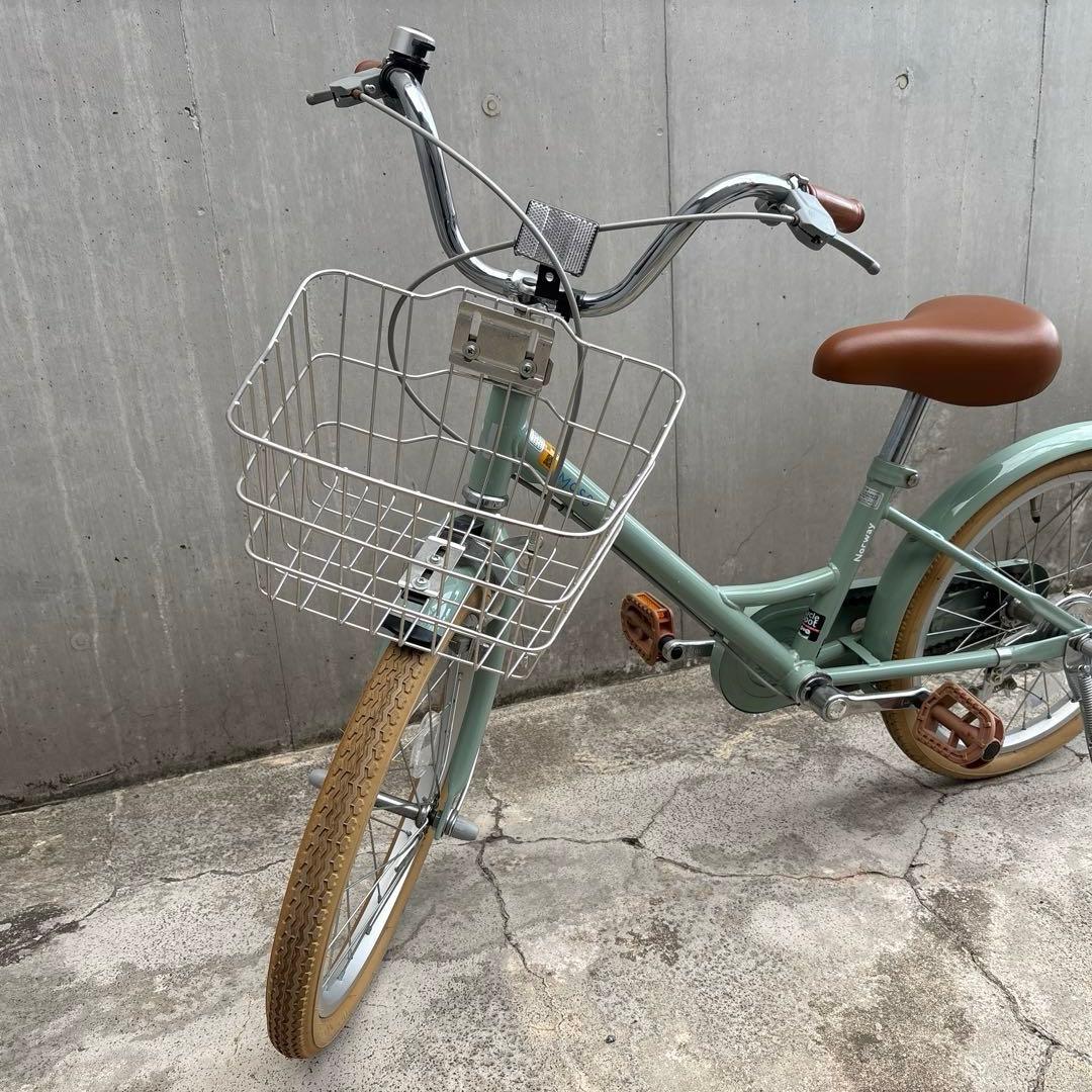 なかこさん専用子供自転車 18インチ Norway MOSS 幼児 カゴ
