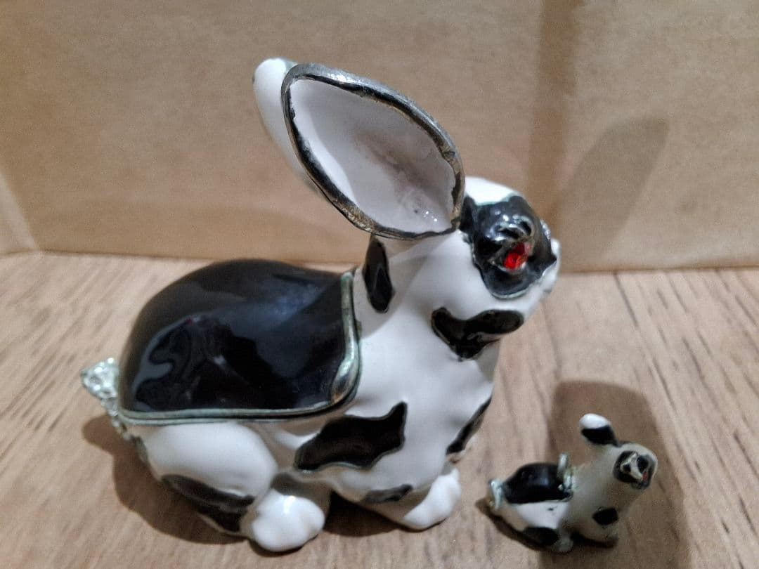 金属工芸 親子兎 秘密箱ArorA2003