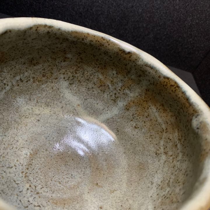 上神山焼　かぐわ焼　銘(春雪) 茶碗　茶道具