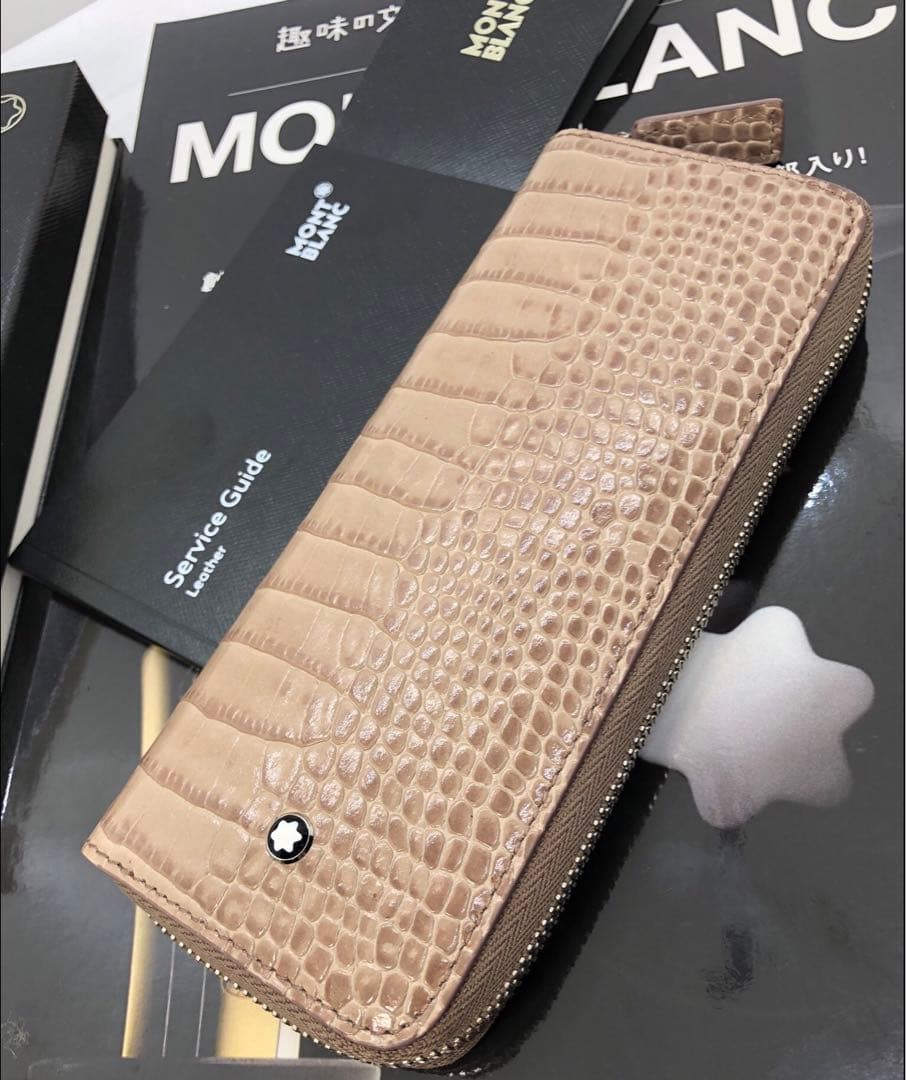 モンブラン　★完売極上最高逸品！アリゲーターデザイン・マイスター本革製ペンポーチ
