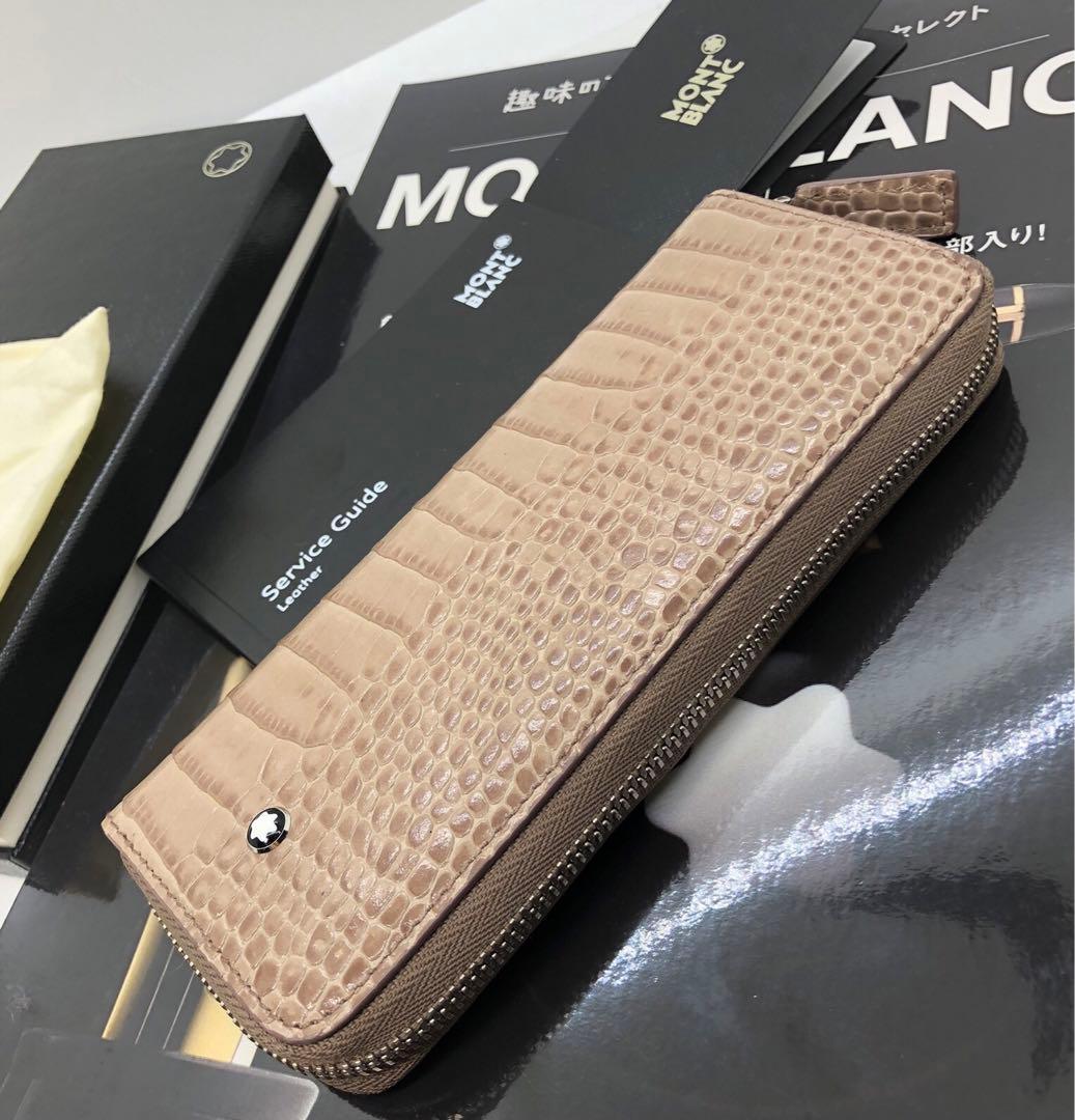 モンブラン　★完売極上最高逸品！アリゲーターデザイン・マイスター本革製ペンポーチ