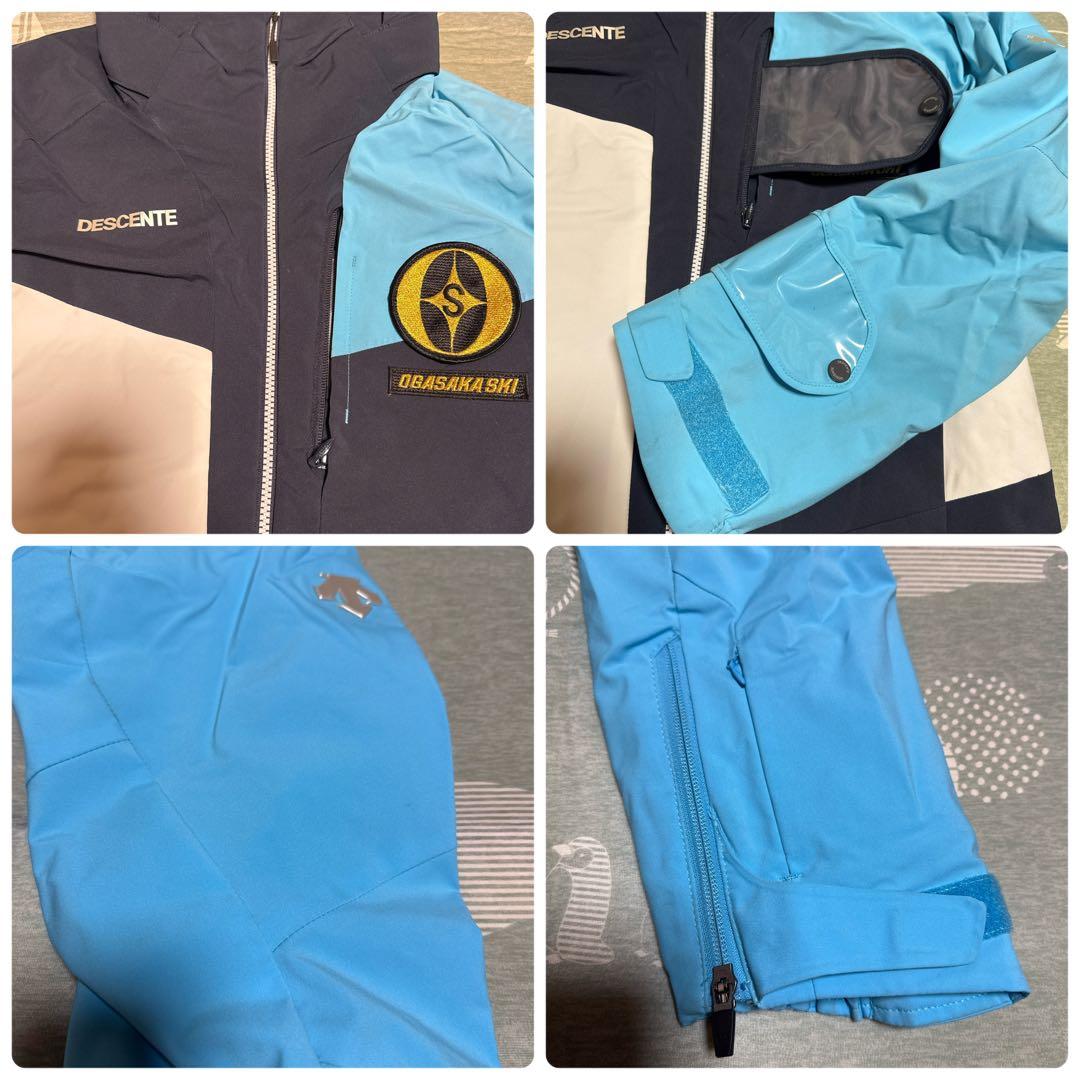 OGSAKA DESCENTE スキーウェア 上下 Mサイズ 紺/白/水色