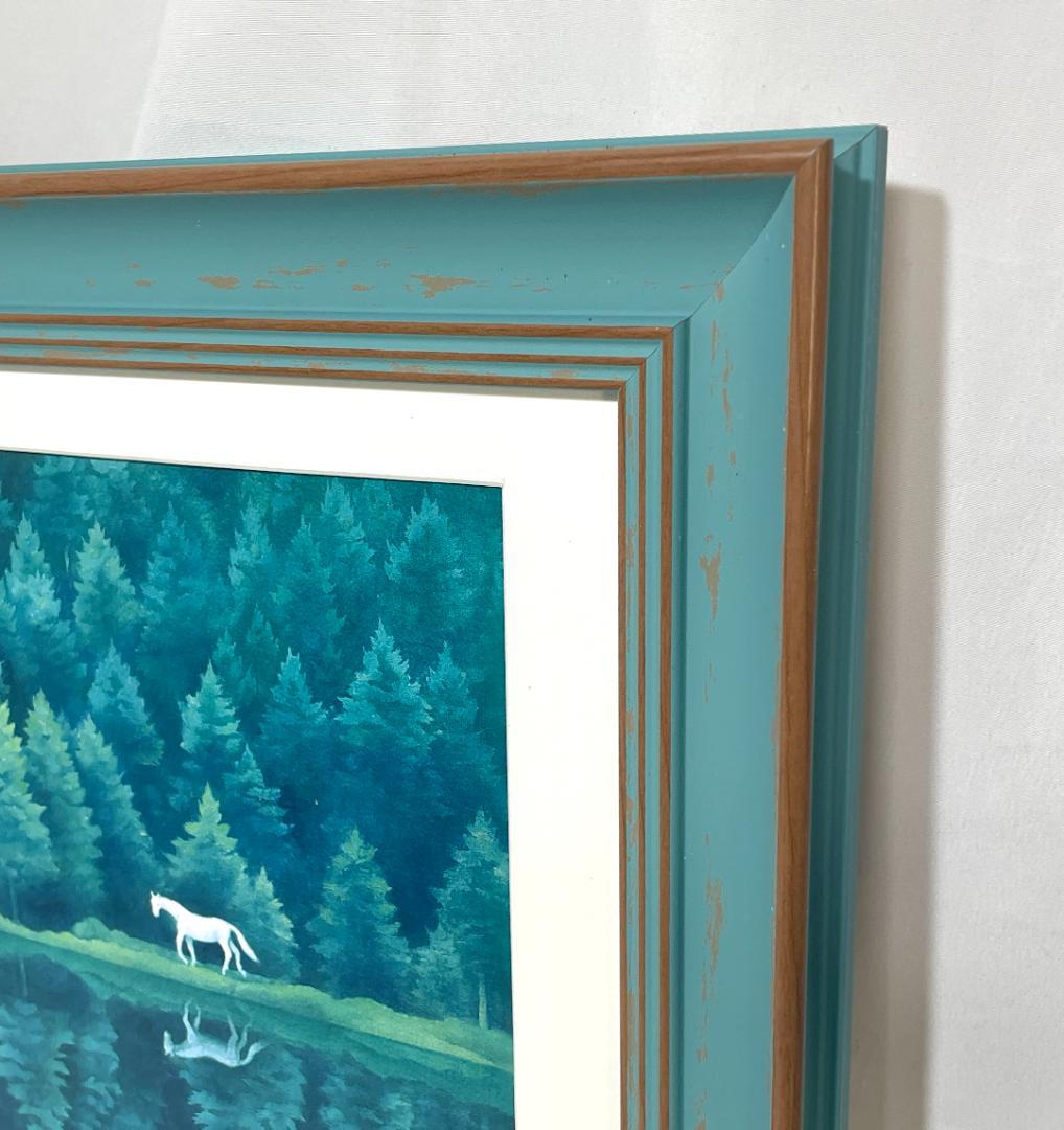 【新品】東山魁夷「緑響く」 ポスター　複製画　日本画　風景画　高級額付