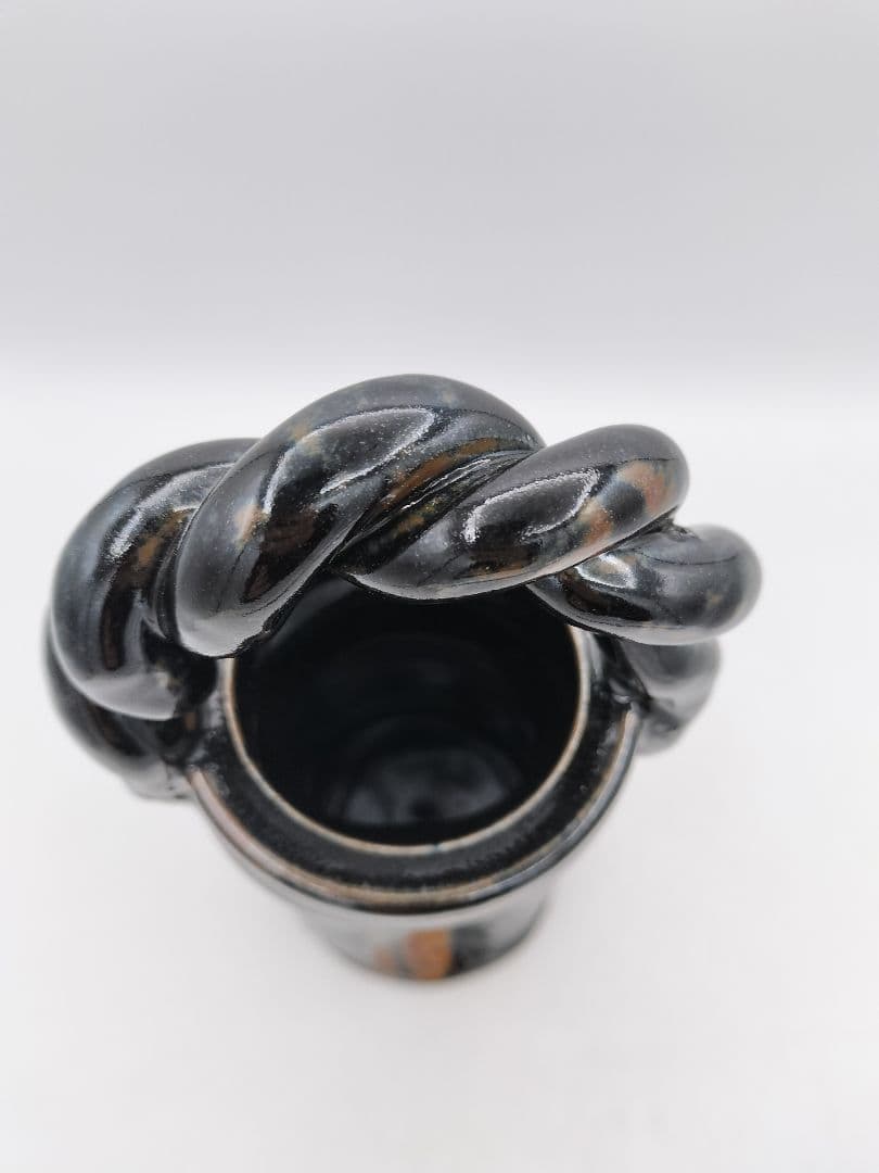 c864 むすび花入 古瀬戸 十三代　山口小左衛門 木箱 茶道具 古物