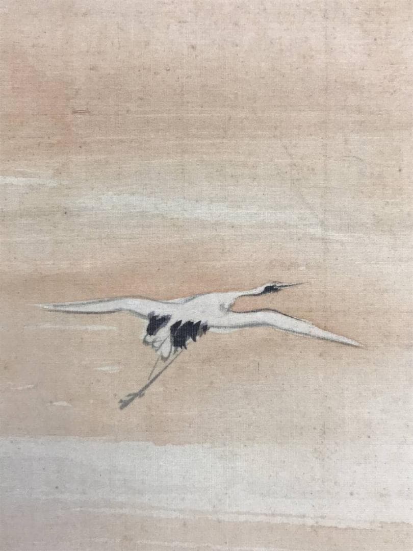 中山集鐐 /高砂図/双鶴図/対幅/正月掛軸/掛軸/名家伝来/AE-229