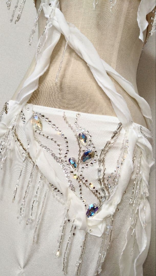 ベリーダンス衣装　ブラスカート一体型　ネックレス、アームセット