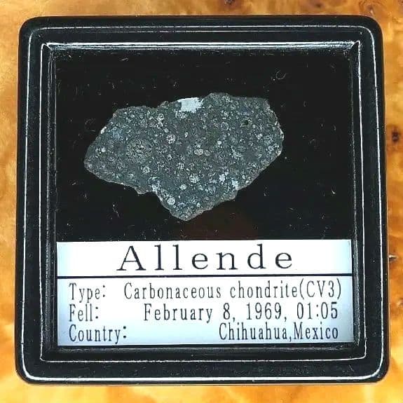 炭素質！アエンデ隕石　エンドカット　標本