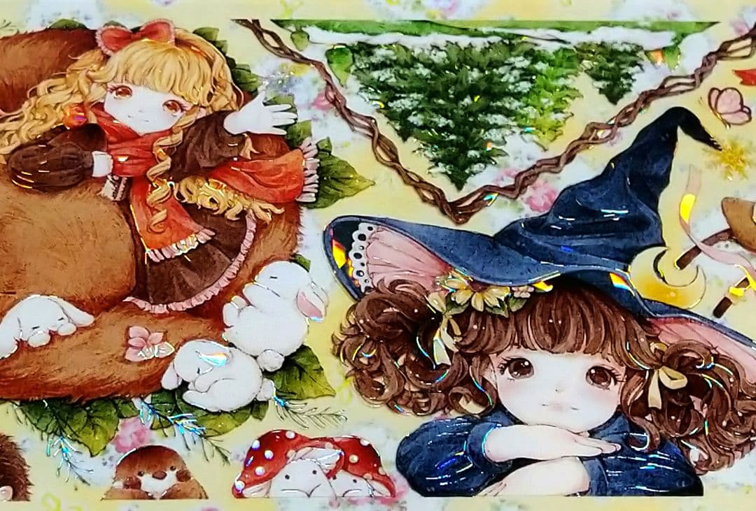 ✩のこり２✩J876＃制雪森林(贝壳光)浸月岛切り売り海外人物マステ女の子