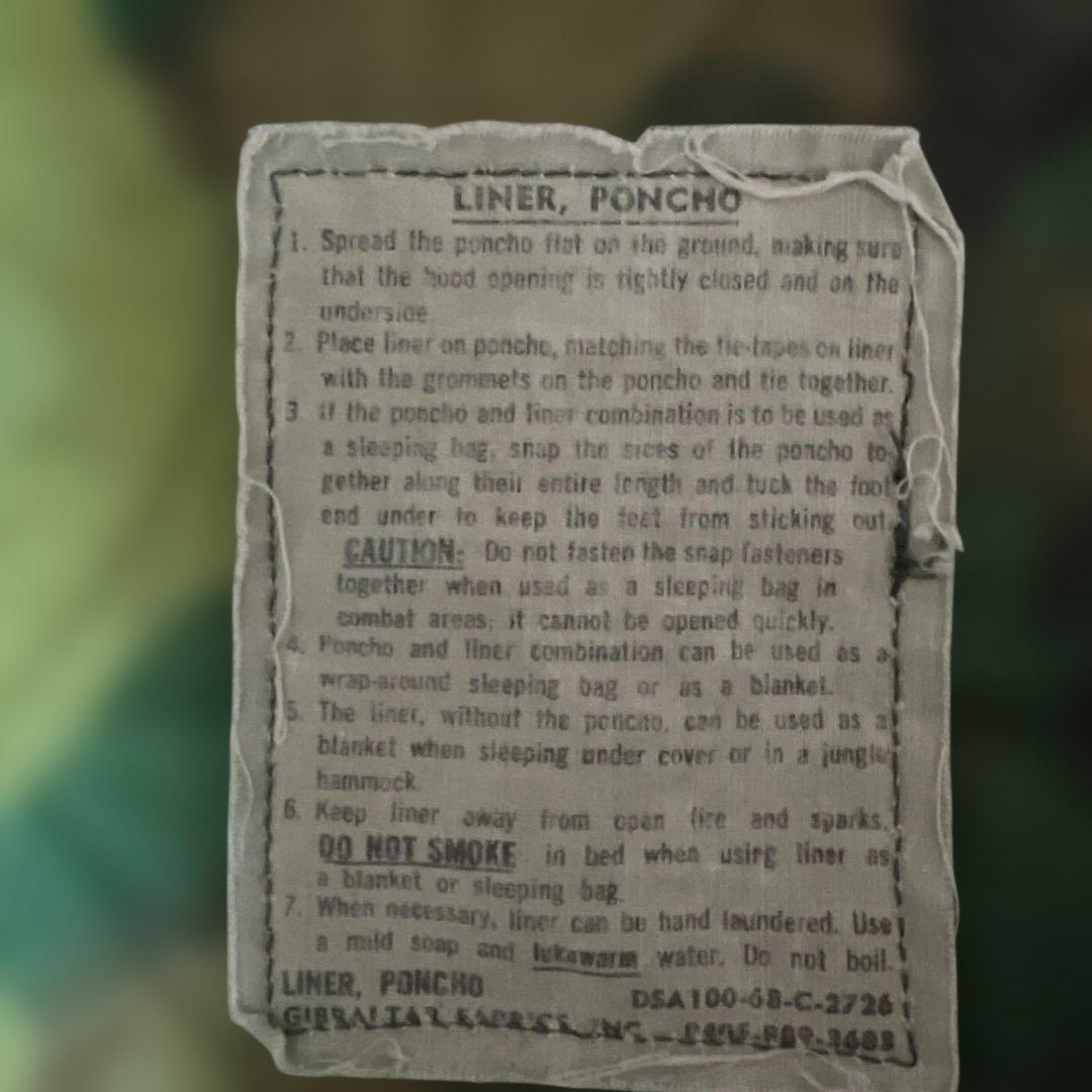 迷彩色 ライナー・ポンチョ　ブランケット