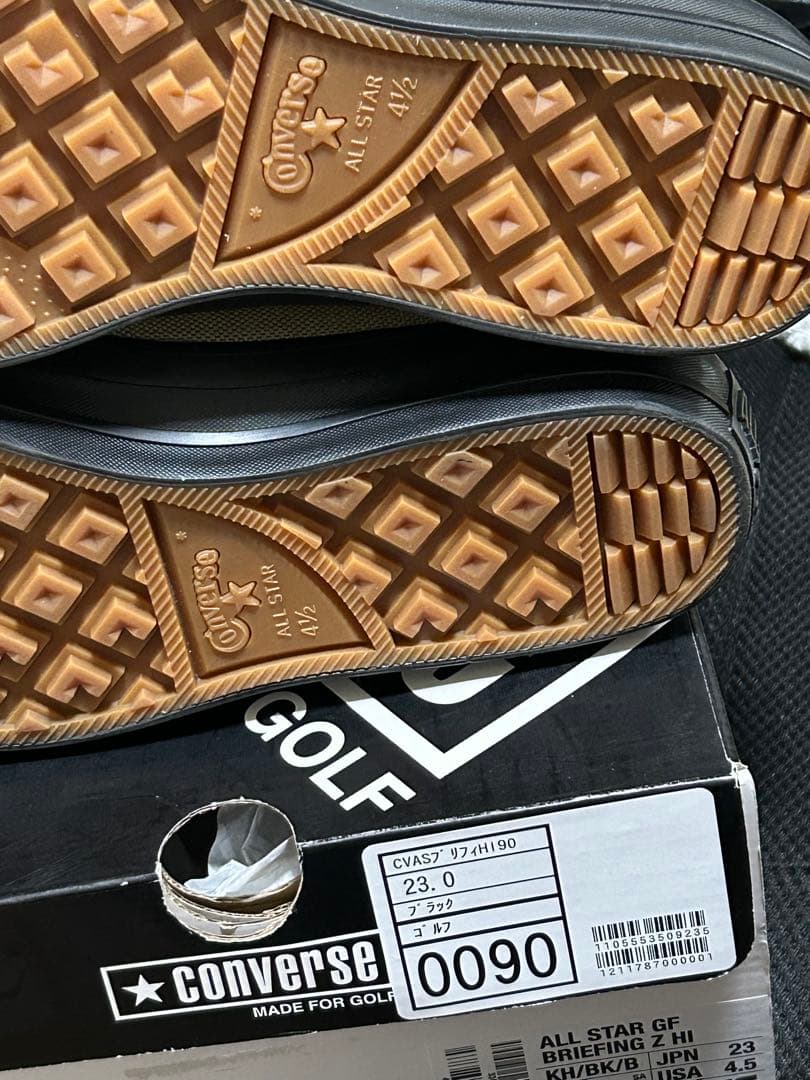 ブリーフィング コンバース ハイカット ゴルフ シューズ オールスター 23.0