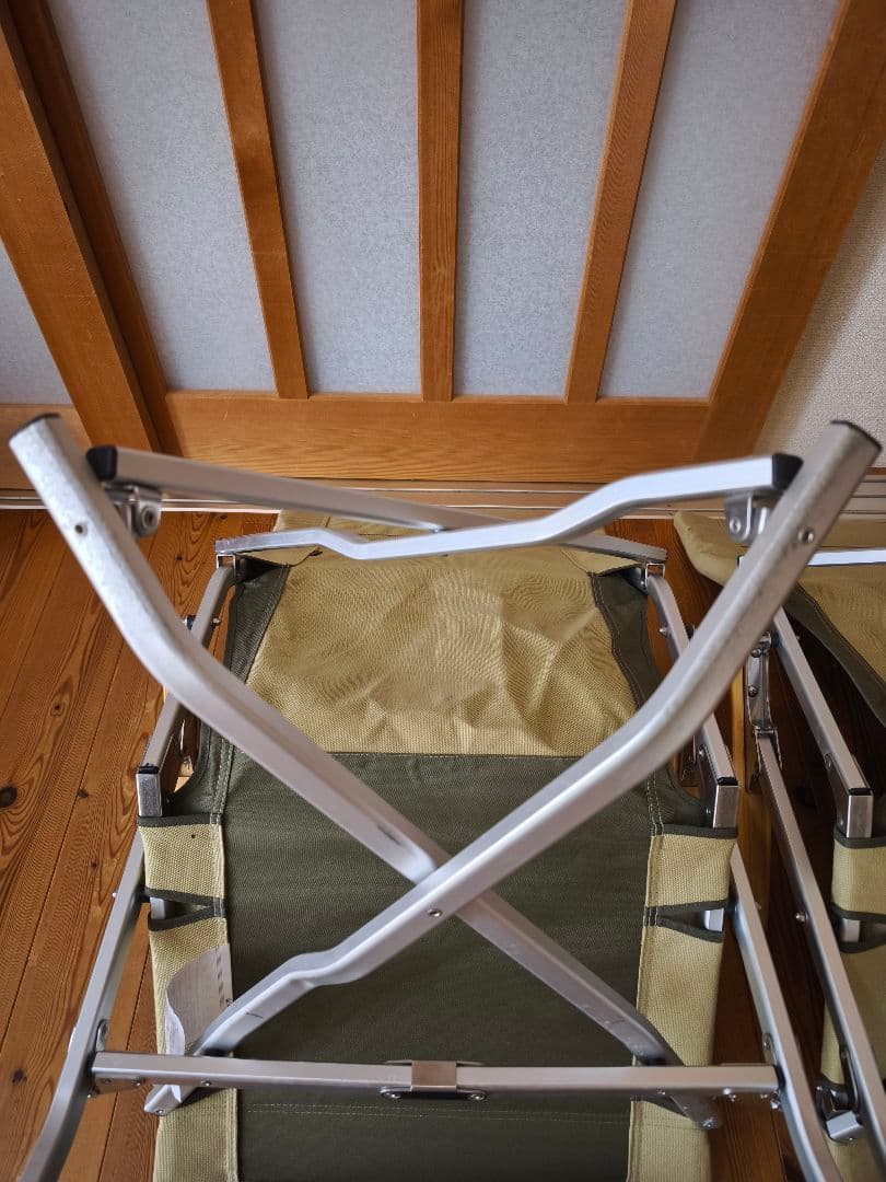 スノーピーク ローチェア30 カーキ2脚セット 生地張替え美品