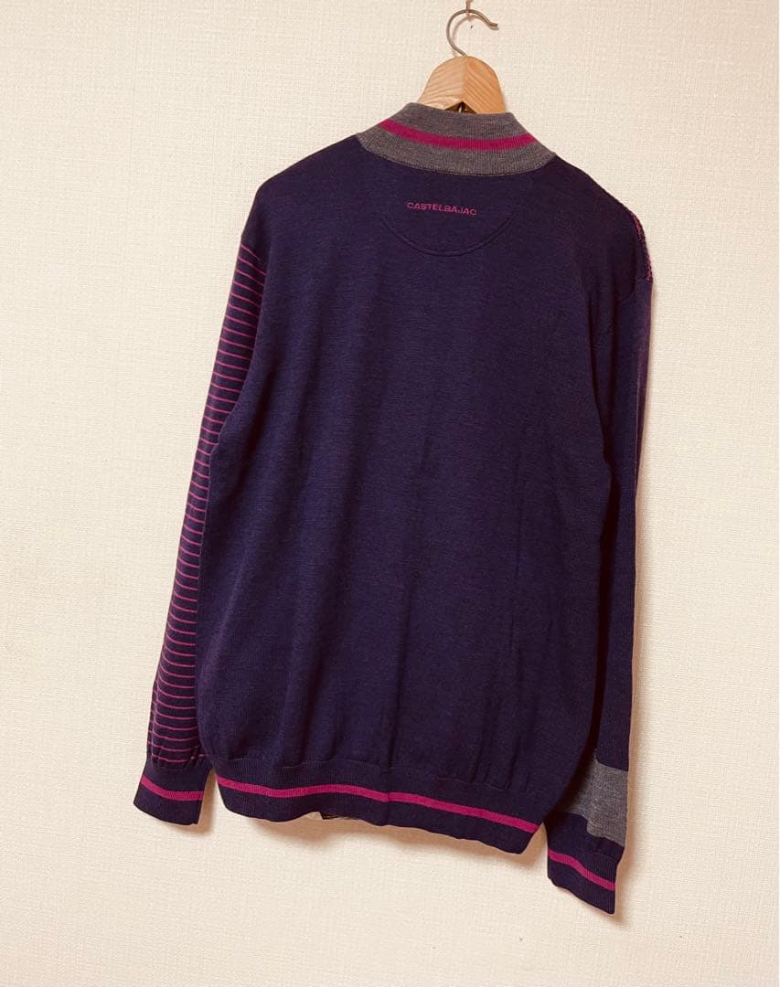 CASTELBAJAC セーター ブルゾン ゴルフウエア メンズ48 XL★新品