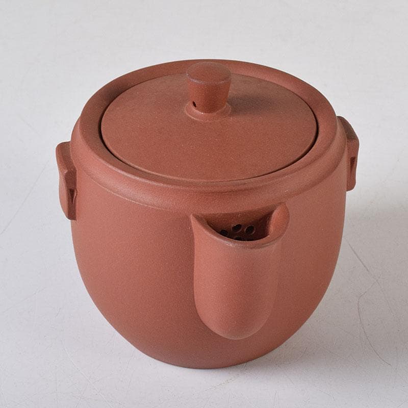 中国　中国宣興銘　紫砂　朱泥　宝瓶　急須　茶壷　V　R8342