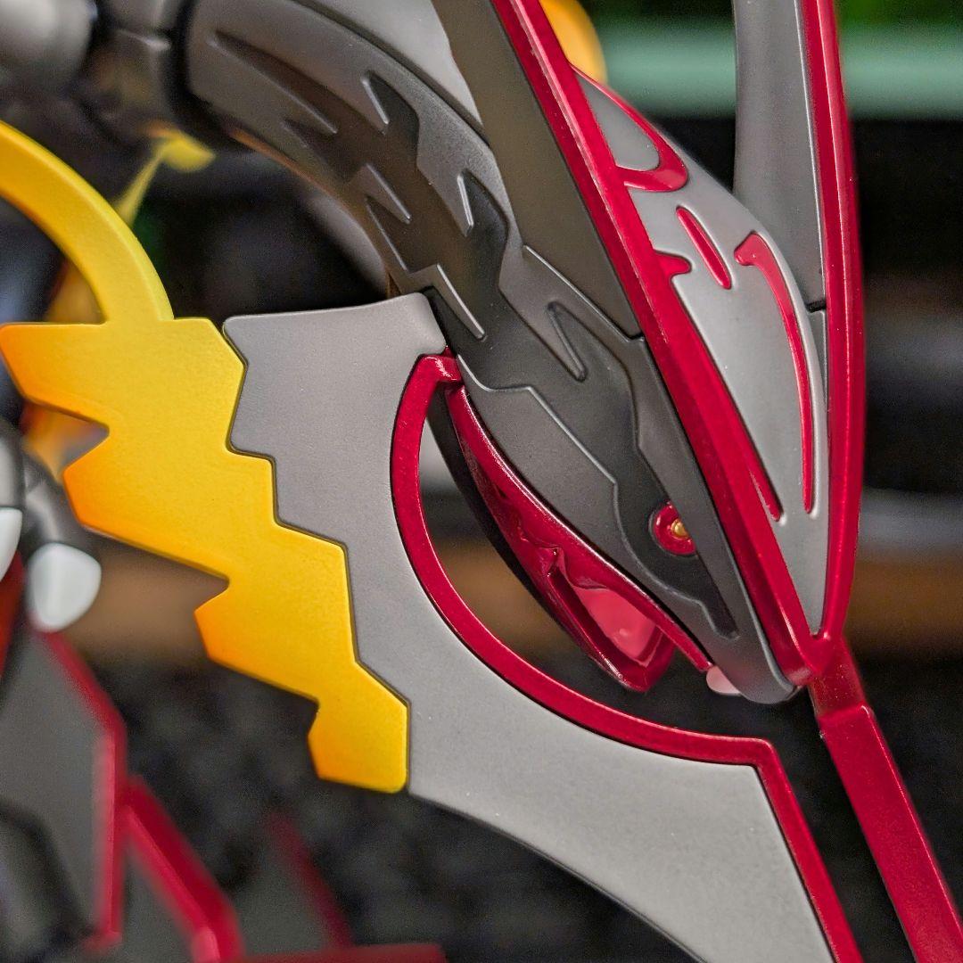 黒いメガレックウザ　全塗装　完成品　ポケプラ