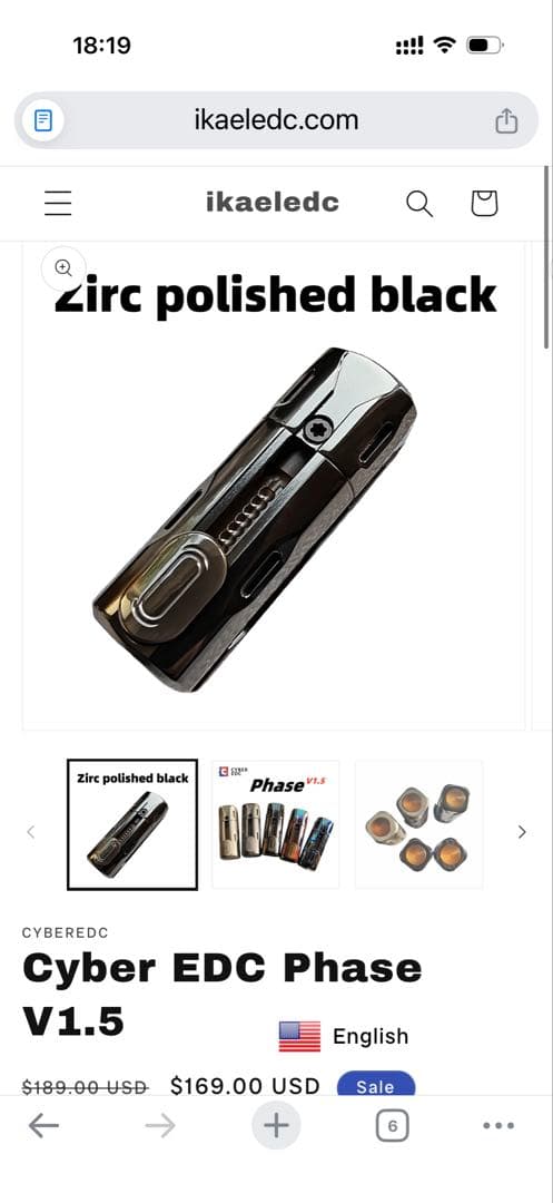 「正規品」Cyber EDC フィジェットトイ　 ジルコニウム製　値下げ不可