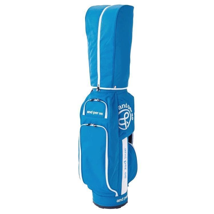 新品 and per se アンパスィ ジャカードツイル キャディバッグ BL