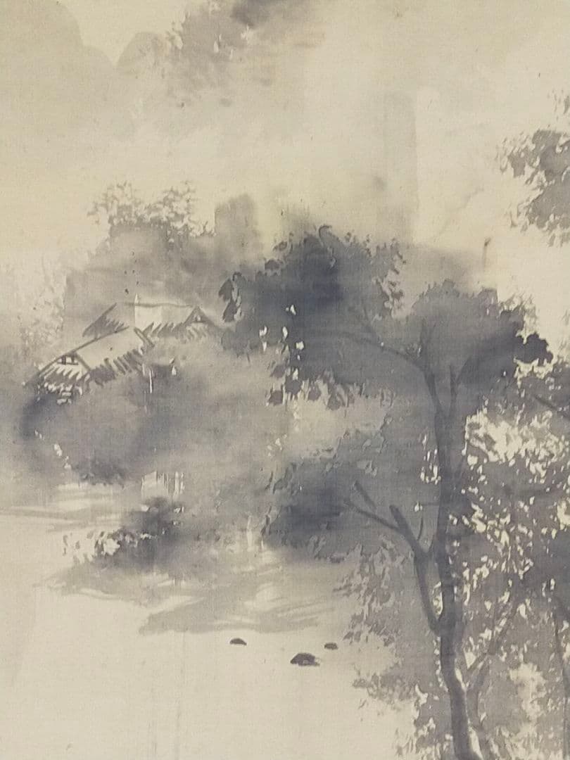 ♥掛軸♥　成木星洲　♥山水画♥　桐箱付き　掛け軸　骨董　古玩　中国