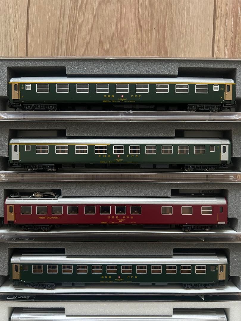 kato レムケSBB RIC 旧ロゴ1等2等、食堂車6両　室内灯標準装備レア品