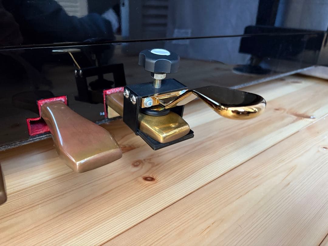 ピアノ足台(ウォルナット)アシストスツール & イージーペダル(箱、説明書)つき