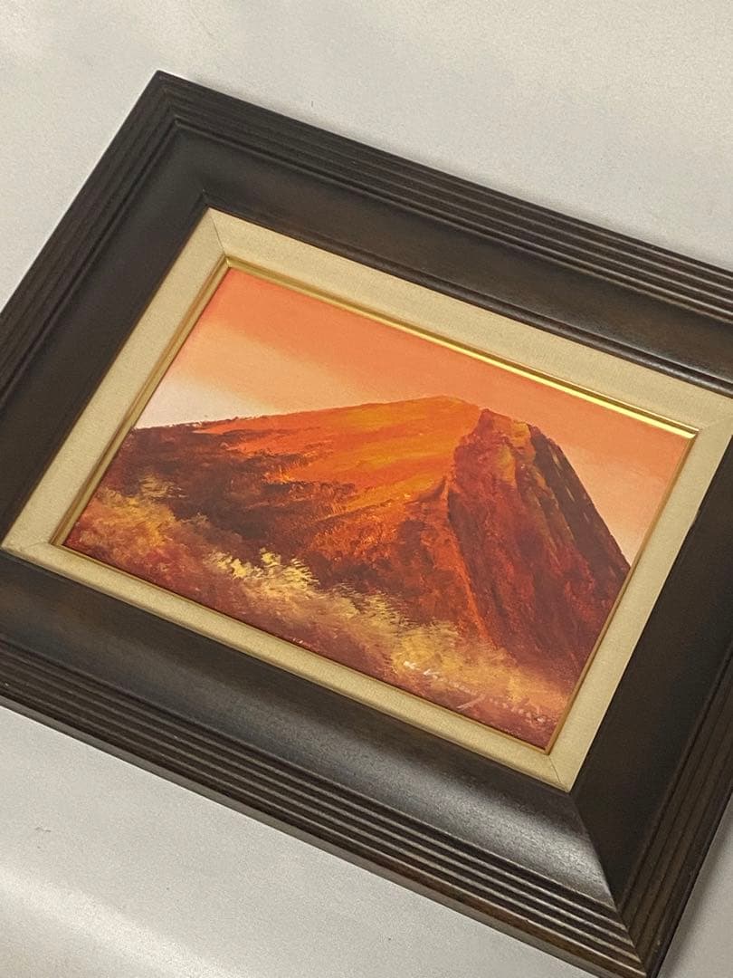 786❣️小林幸三　『赤富士』　油絵・油彩画