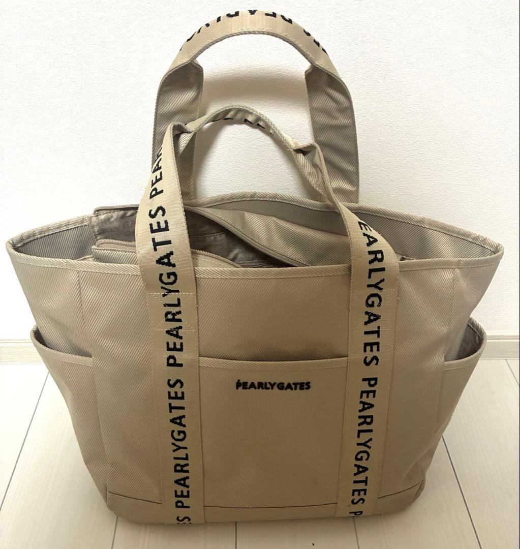 【美品】PEARLY GATES パーリーゲイツ ロッカーバッグ ベージュ系