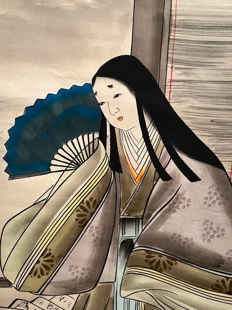 掛軸　美人絵　本仕立て　清少納言　肉筆