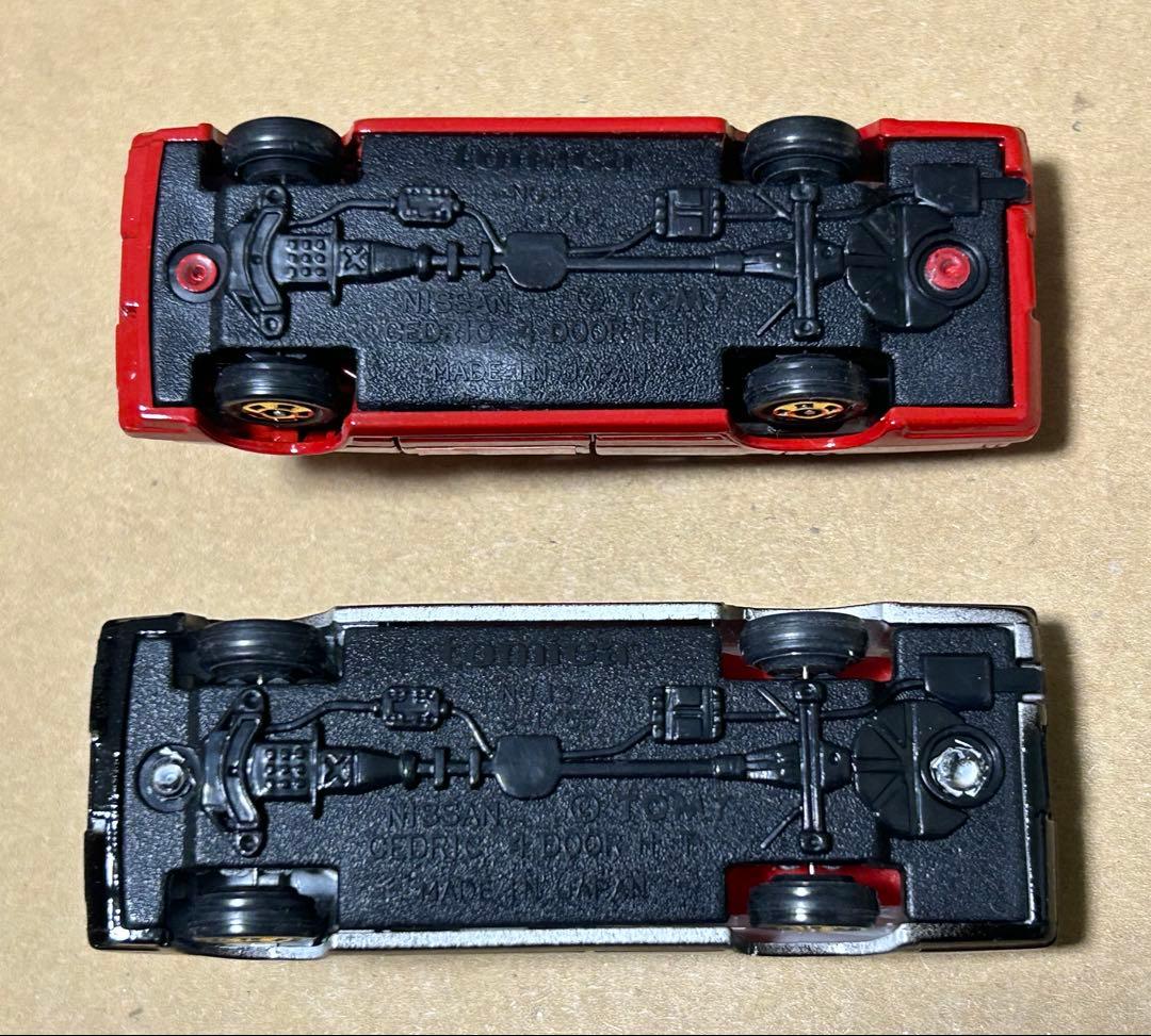 日本製 トミカ ニッサン セドリック パトロールカー 消防指揮車 2台セット