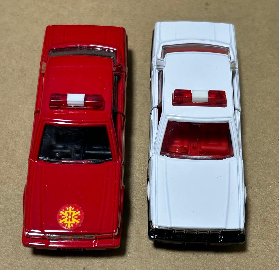 日本製 トミカ ニッサン セドリック パトロールカー 消防指揮車 2台セット