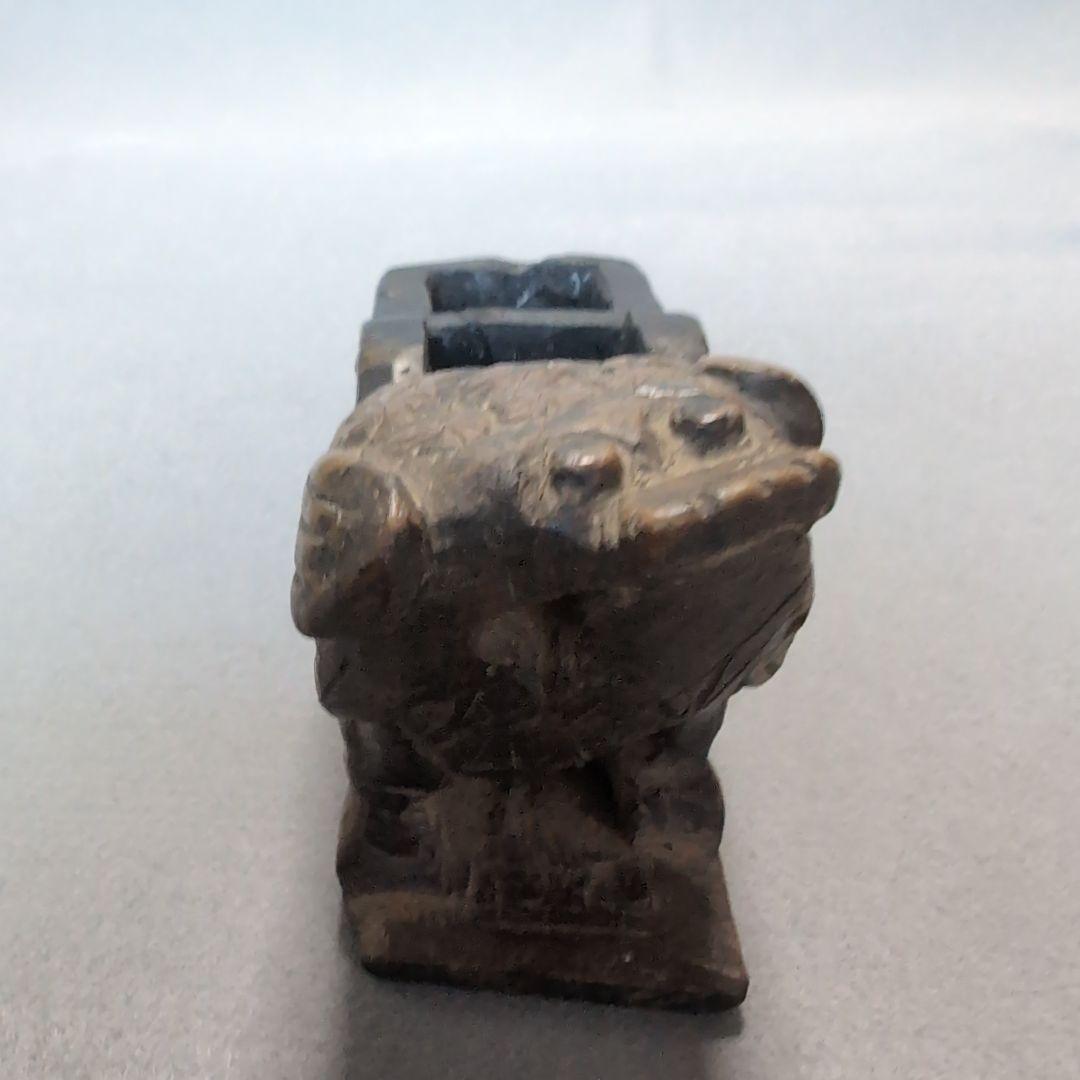 李朝 木製 獅子型 墨壺 木製墨壺 李朝木工 獅子型墨壺 李朝墨壺 李朝工芸