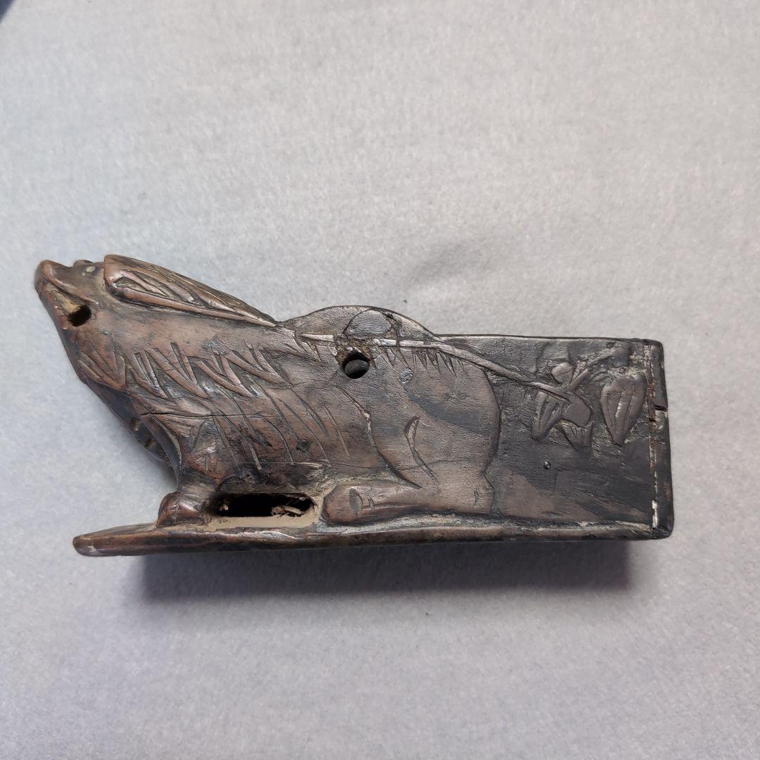 李朝 木製 獅子型 墨壺 木製墨壺 李朝木工 獅子型墨壺 李朝墨壺 李朝工芸