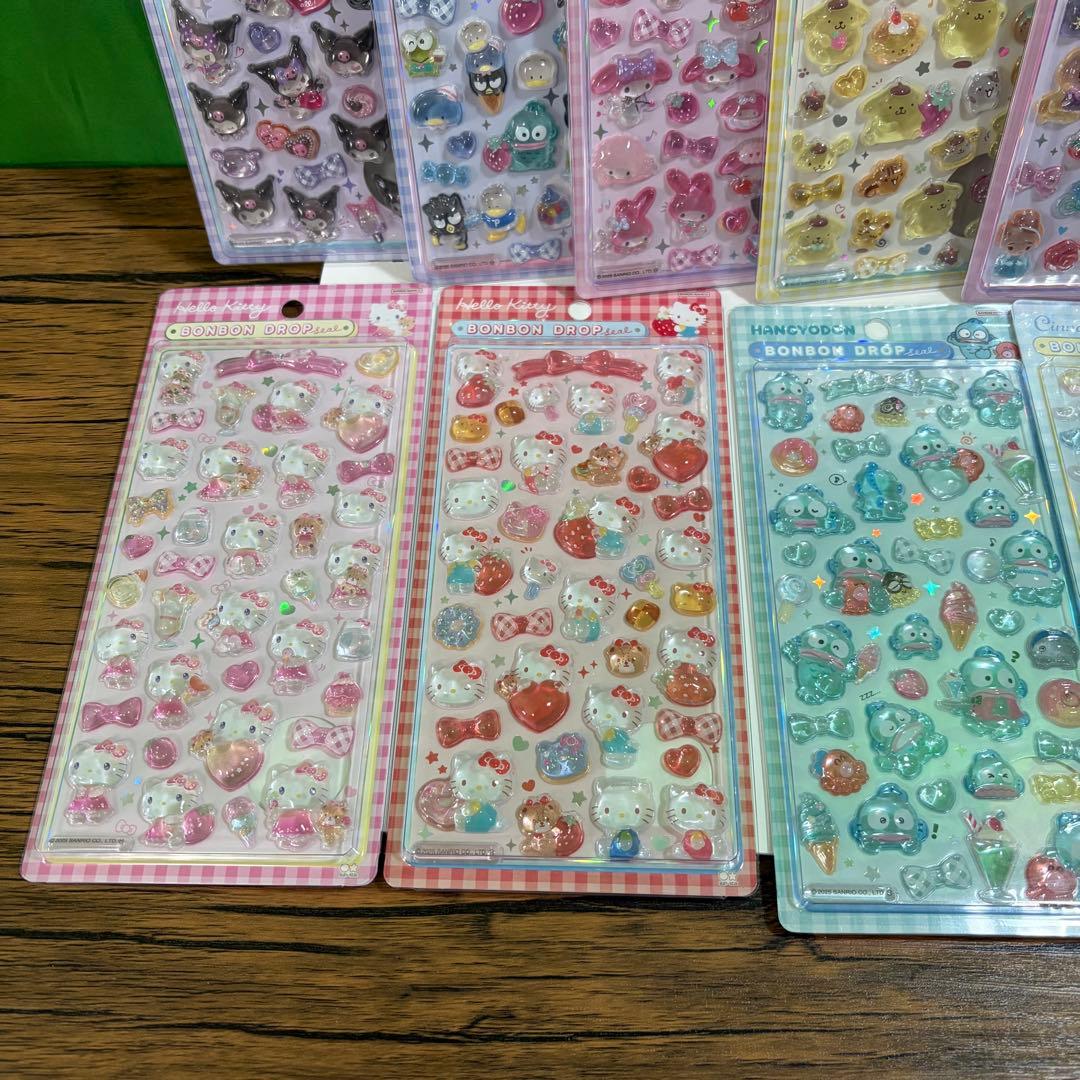 【正規品】ボンボンドロップシール　大　サンリオ　ディズニー　9枚セット