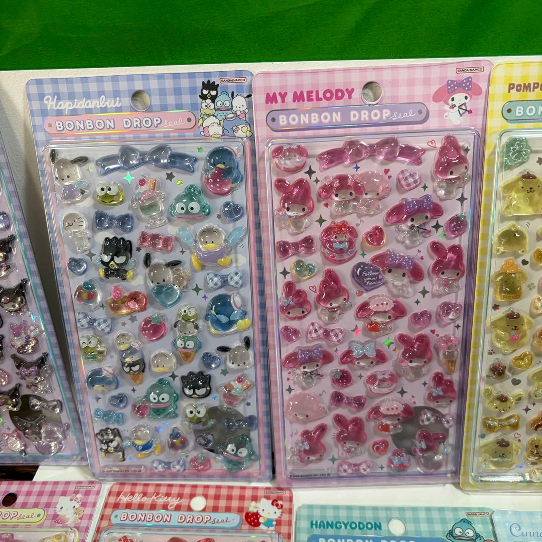 【正規品】ボンボンドロップシール　大　サンリオ　ディズニー　9枚セット