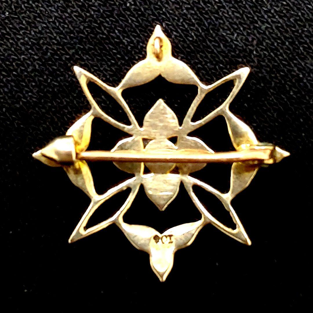 JA053ペンダント＆ブローチ with ターコイズ シードパール9ct