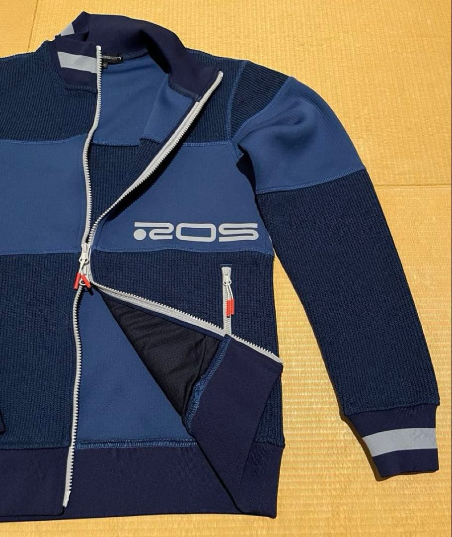 ROSASEN ニットジャケット クォーターゲージブルゾン ゴルフ M ネイビー