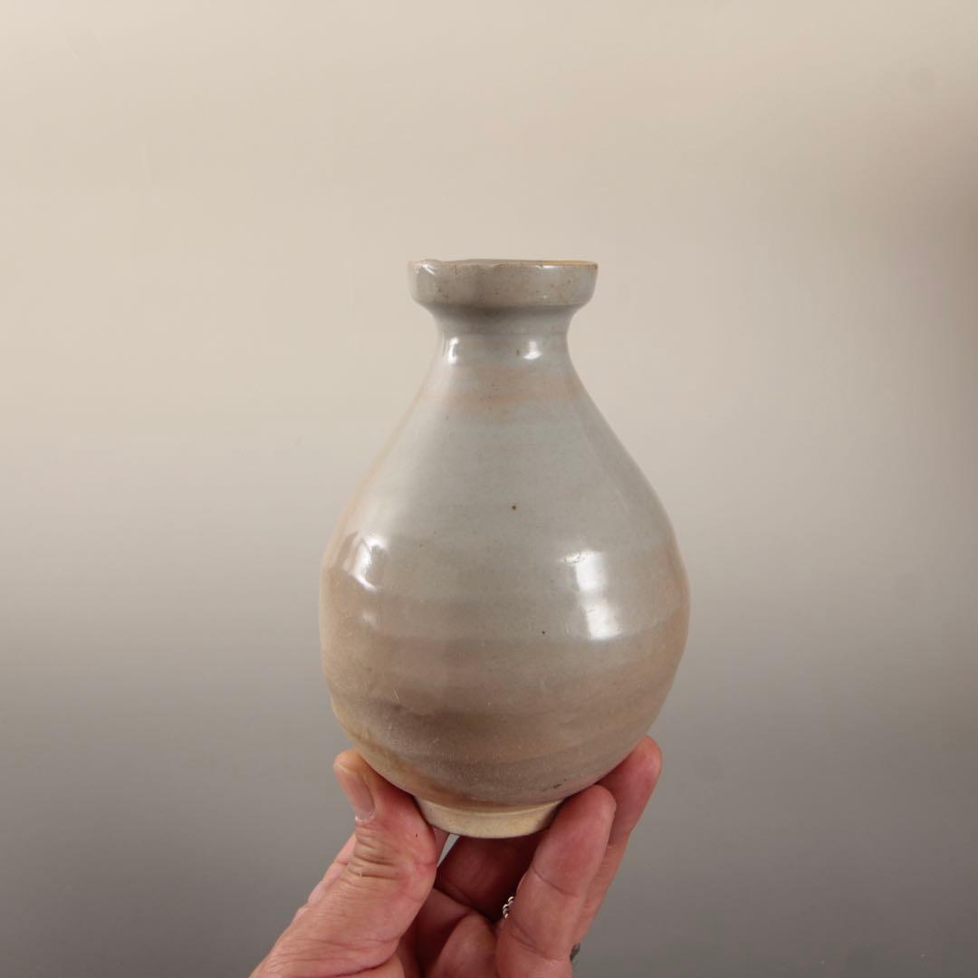 李朝 白磁 堅手 徳利 容量約300ml 古美術 古道具 アンティーク 朝鮮美術