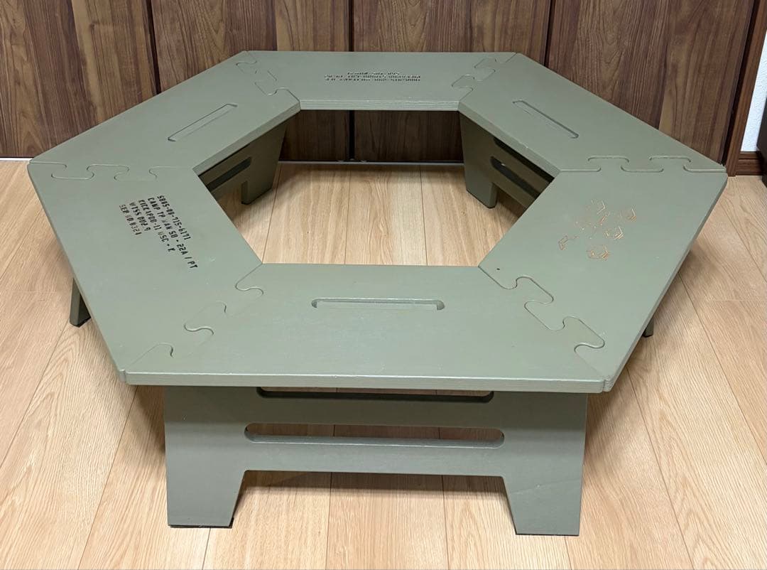 ヘキサテーブル　六角テーブル　ミリタリー