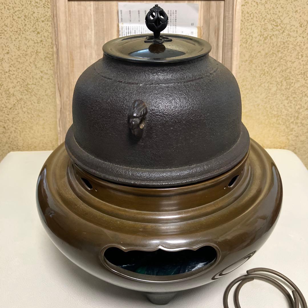 茶道具 唐銅 朝鮮風炉 共箱