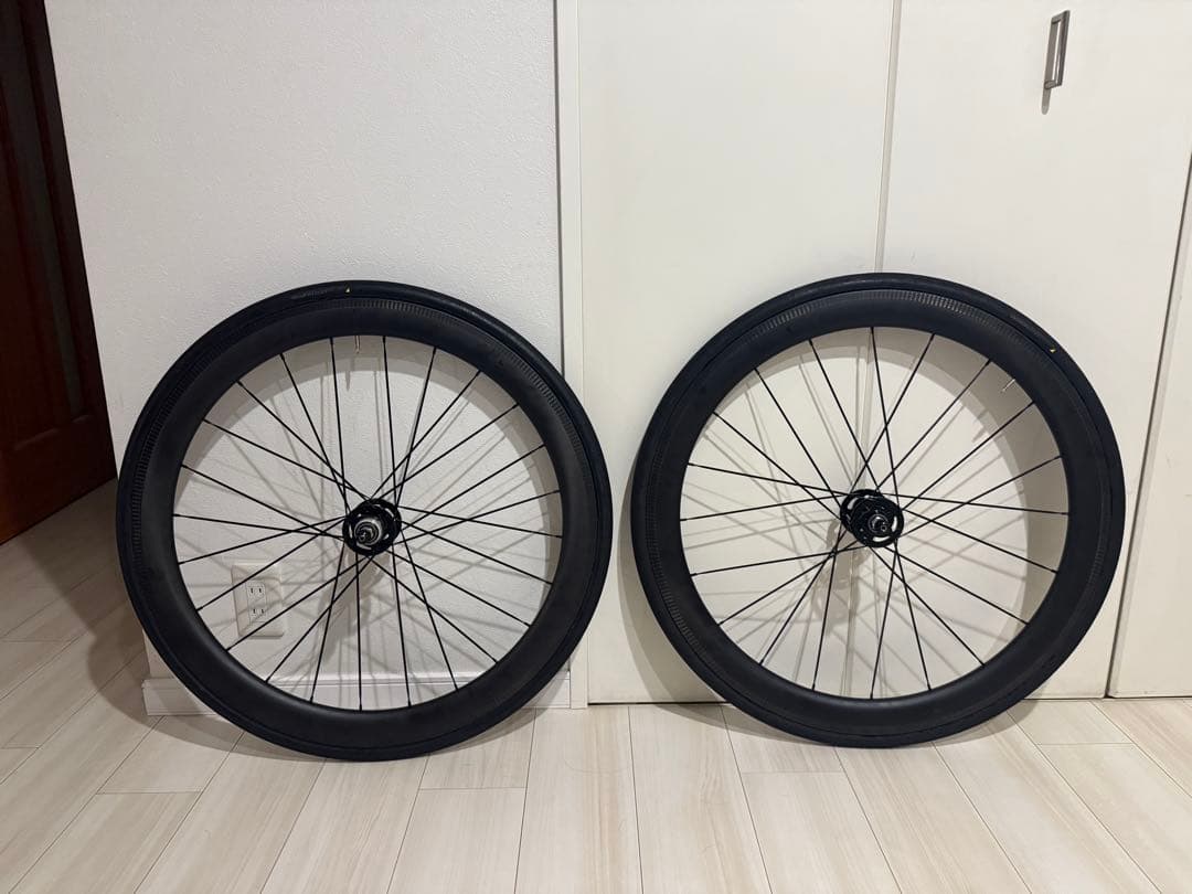 ピスト　カーボンホイール　クリンチャー　50mm