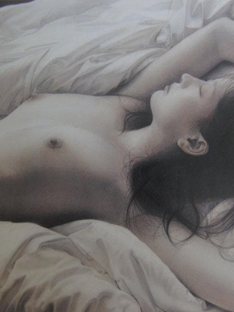 諏訪敦、【ゆうなぎ】、希少な額装用画集より、新品額装付、状態良好