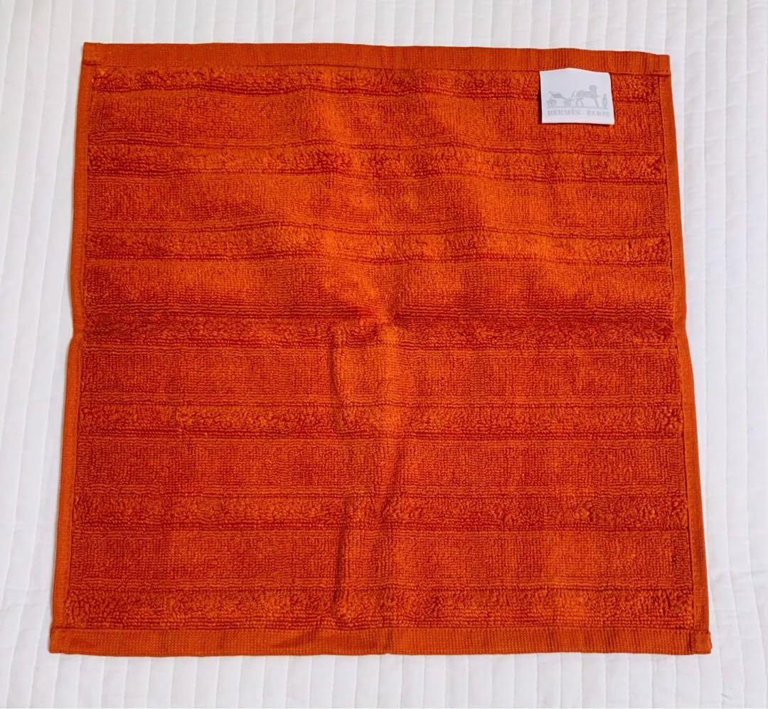 新品 HERMES エルメス カレ・タオル ステアーズ オランジュ・フー