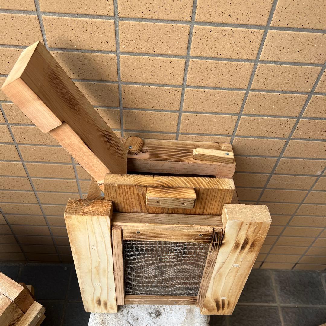 日本ミツバチ重箱式巣箱　手作り　4段　　　2