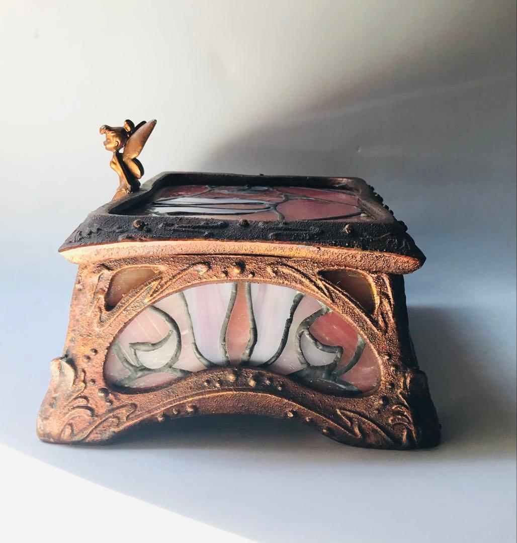 【世界限定数】ディズニーティンカーベルステンドグラスジュエリーボックス