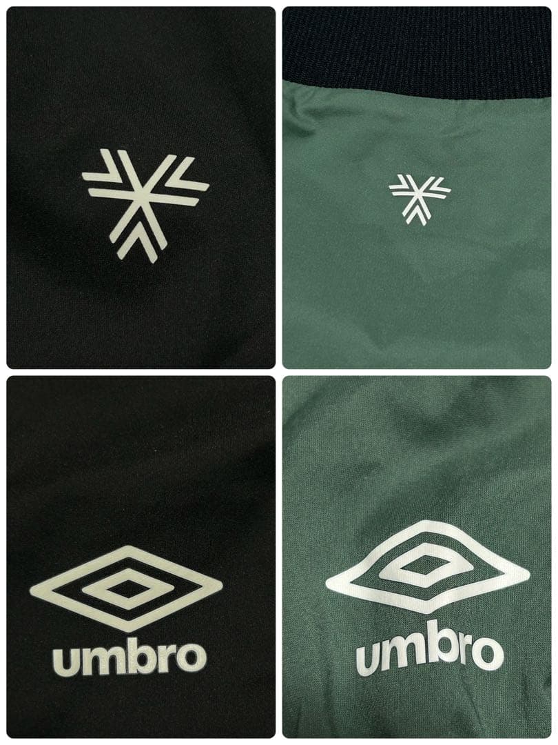 UMBRO ピステ・ウィンドブレーカー グリーン/ブラック　セットアップ XL