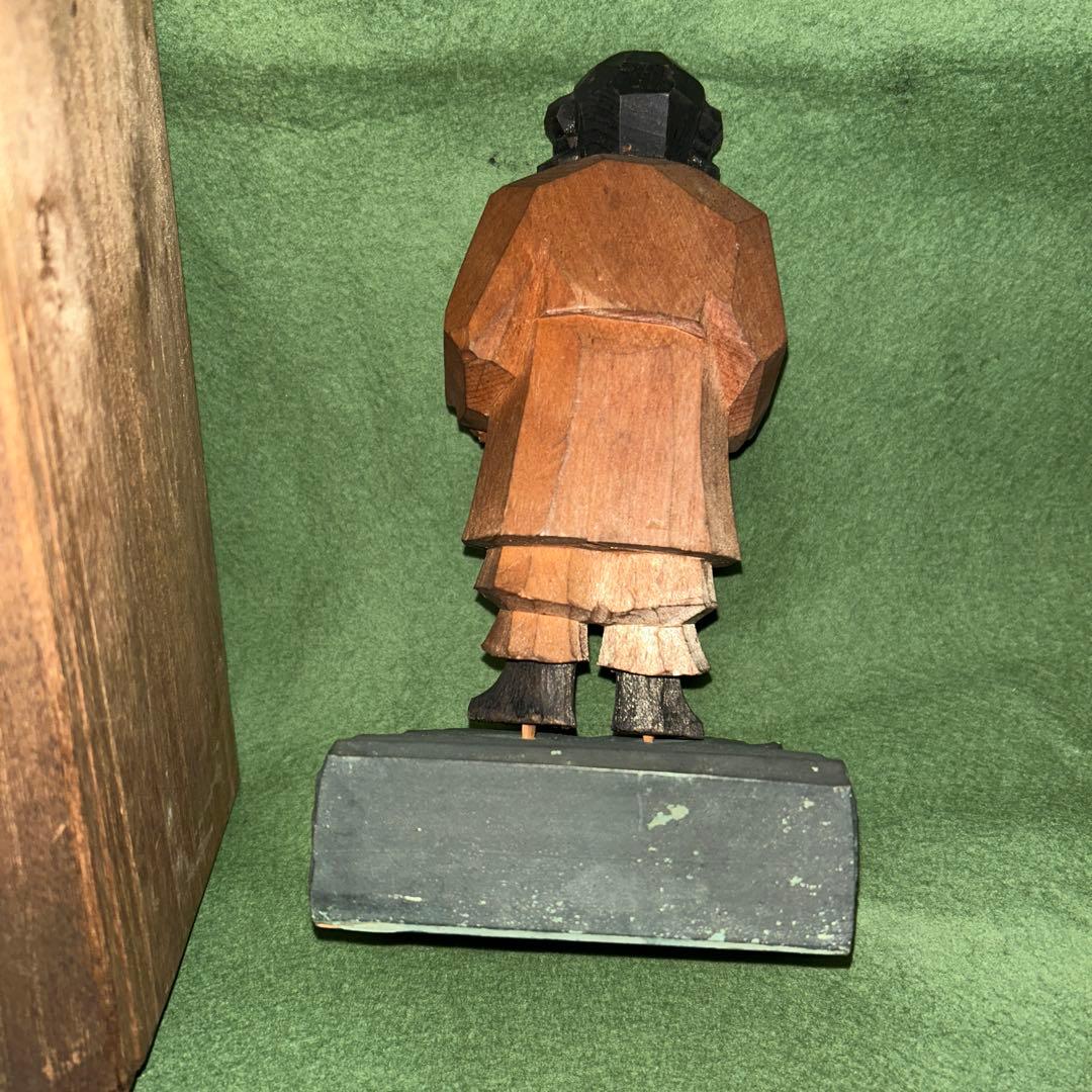 御尊像　天手力男神(あめのたぢからおのかみ)木彫　日本神話　戸隠神社　戦前