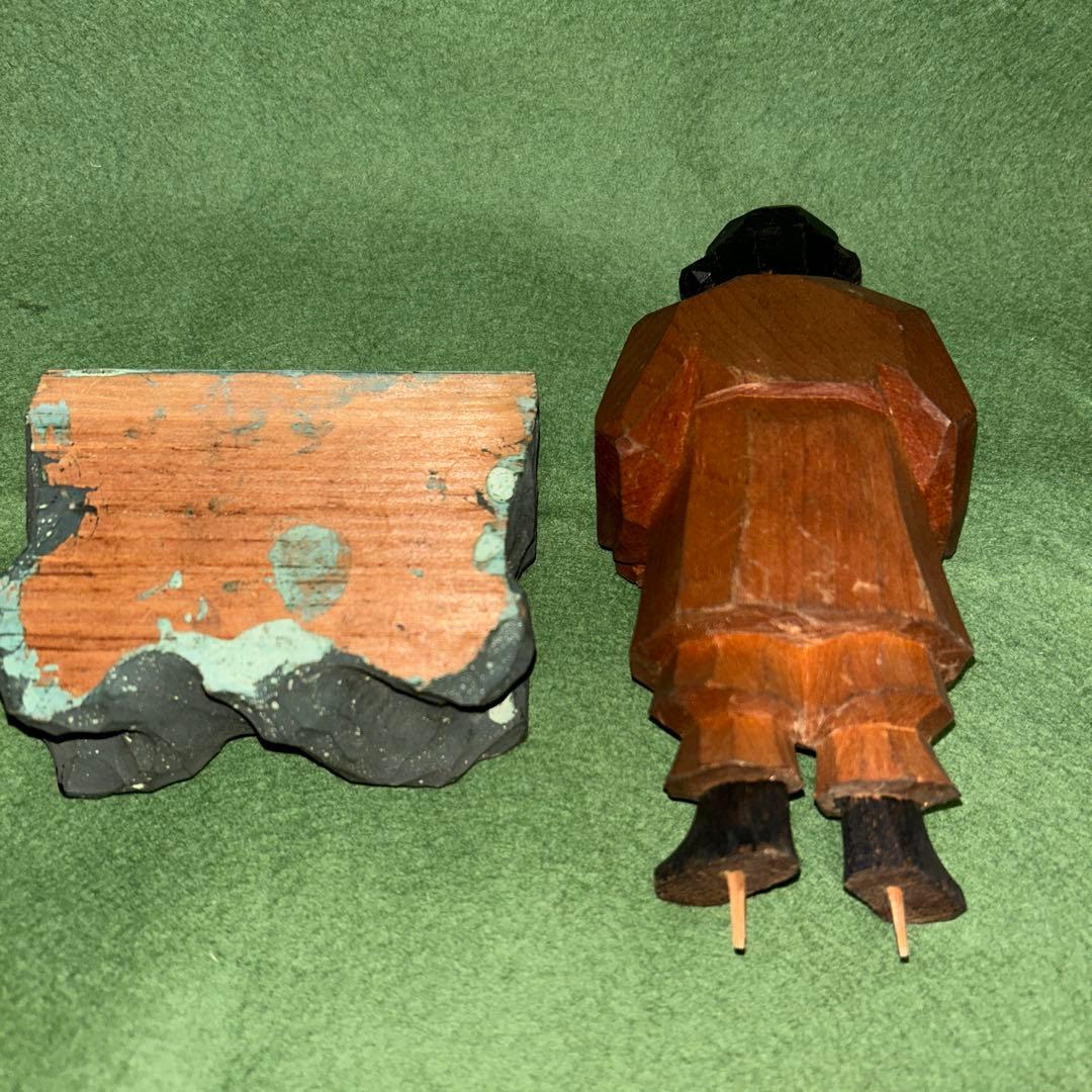 御尊像　天手力男神(あめのたぢからおのかみ)木彫　日本神話　戸隠神社　戦前