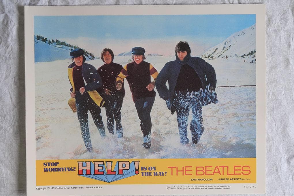 ビートルズ HELP! ４人はアイドル スチールプリント ８枚セット