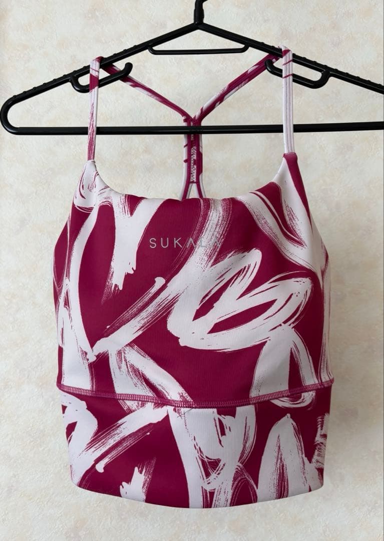 LAVA SUKALA ハートプリントセパレートタンクトップ ルビーピンク　L